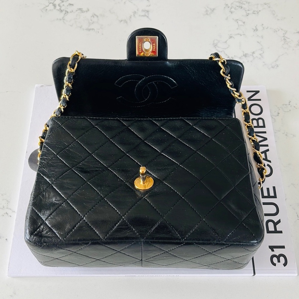 CHANEL Mini Square Lambskin Bag - Picture 10 of 16